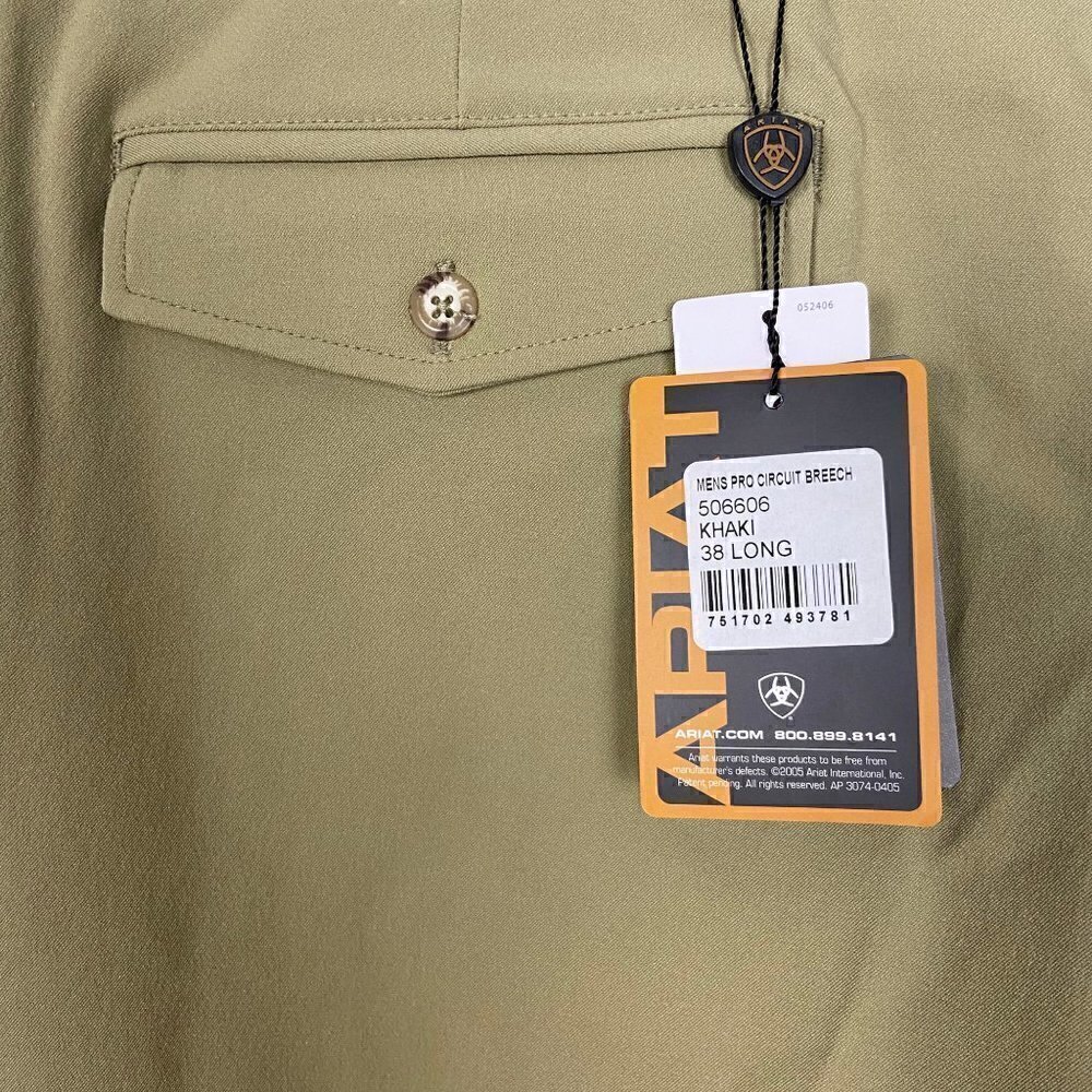 Ariat Mens Pro Circuit Breech Khaki 38 Long - Picture 9 of 11